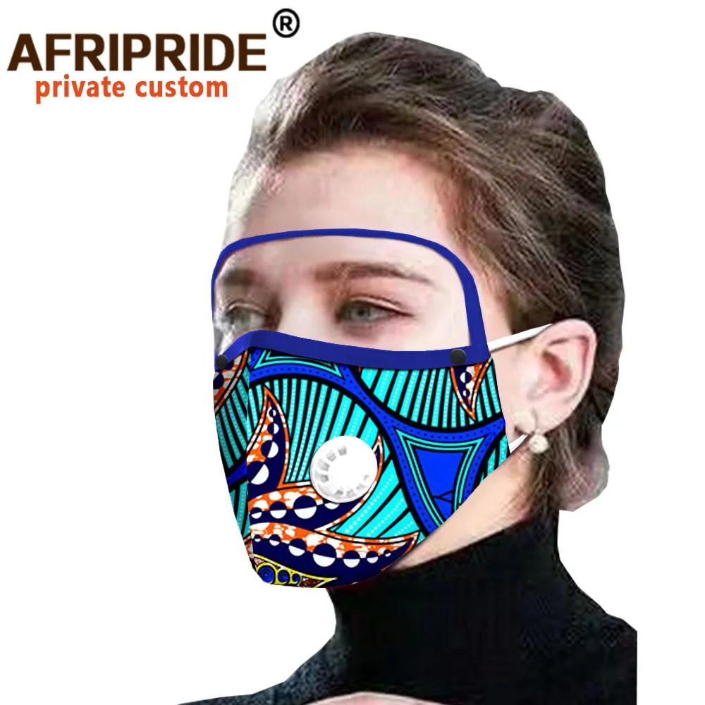 

African Ankara Print Windproof Outdoor Bandana Scarf Multifunctional Headscarf Accessories Removable Eye Mask and Face Mask