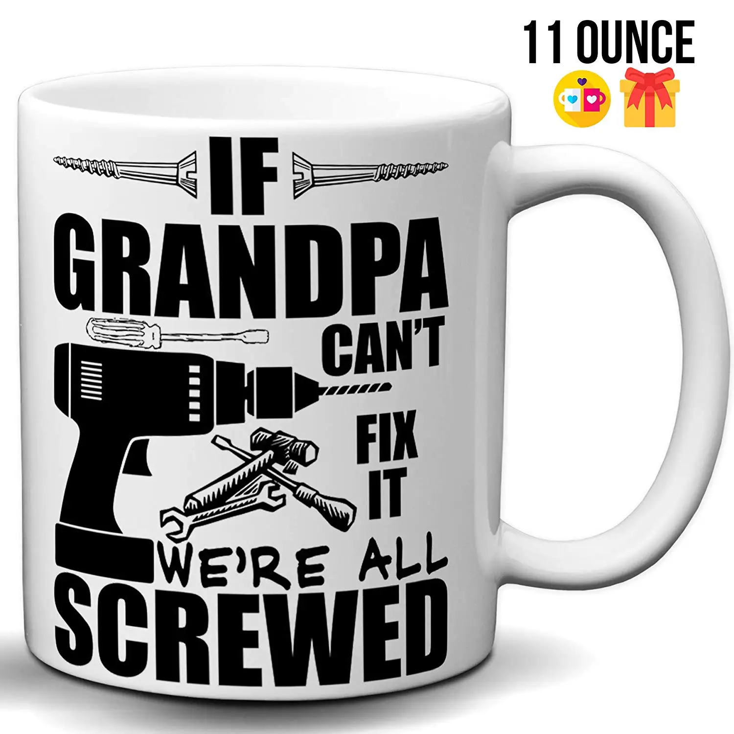 If Dad Can't Fix It We Know We're Screwed 10oz Mug Cup Fathers Day Funny 