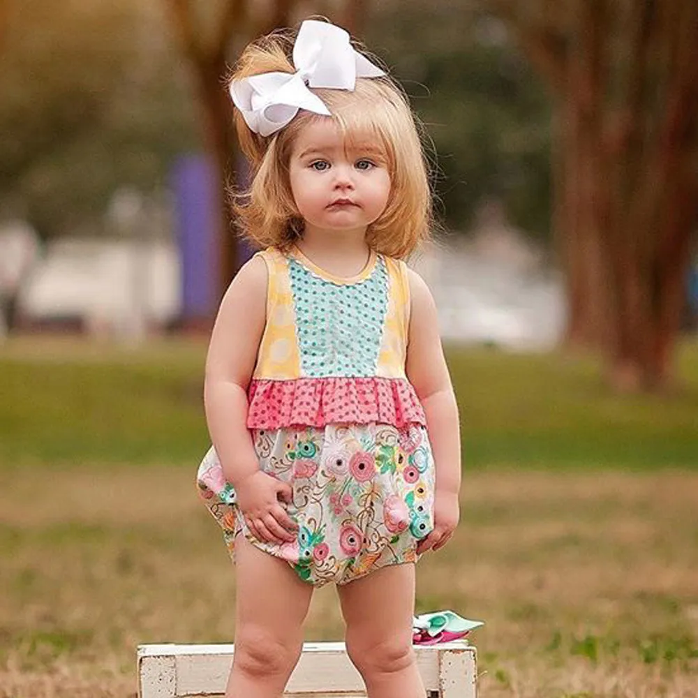 

Newborn Infant Baby Boy Girls Summer Dot Print Rompers Clothes Baby Gentle Boys Clothing Set Toddler Cotton Outfits HOOLER