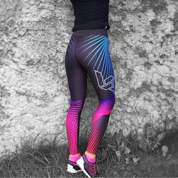 

Women High Waist Sports Leggings Digital Printing Gradient Tummy Control Yoga Leggings Fitness Pants Gym Girl Yoga Trousers