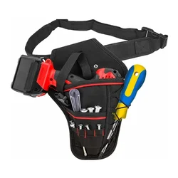 Pochette de rangement pour perceuse sans fil, étui pour conducteur de perceuse, électricien, sac à outils, porte mèche, poche de ceinture 