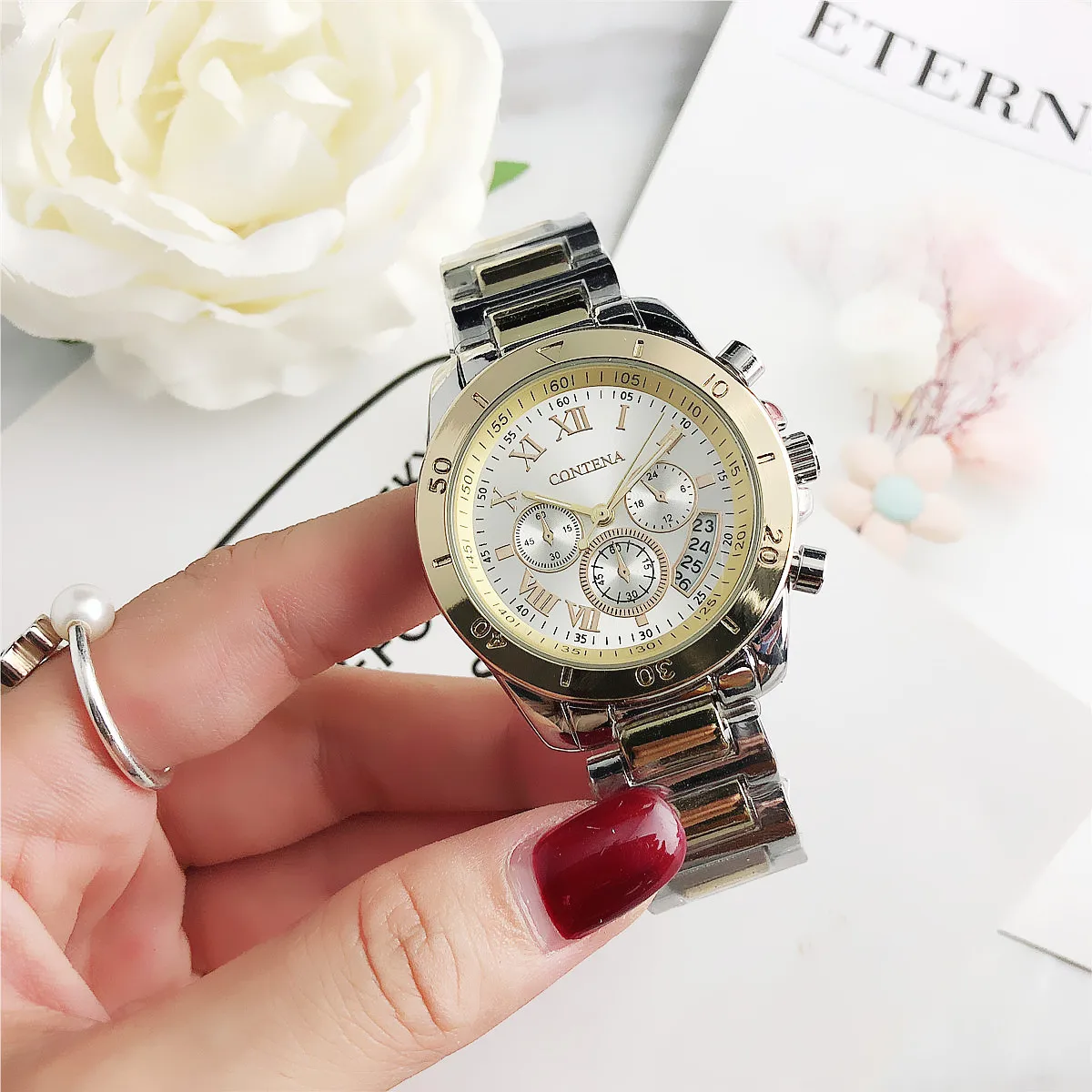 

CONTENA Fashion Ladies Wrist Watch Women Watches Luxury Top Brand Quartz Watch Female Clock Relogio Feminino Montre Femme