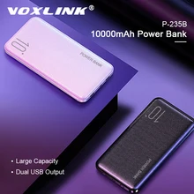 Внешний аккумулятор VOXLINK 10000 мА/ч, двойной USB выход, светильник для быстрой зарядки и портативный для iPhone x, ipad, Sumsung s9, Xiaomi mi8, huawei