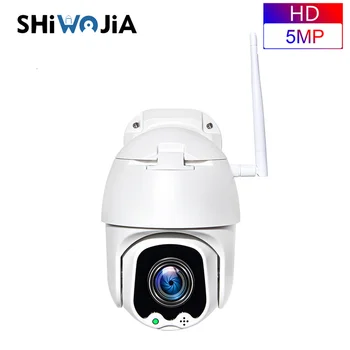 

SHIWOJIA Digital Outdoor Waterproof Smart IP Cameras 5MP PTZ WiFi Wireless 4X Security Monitoring Alarm Camara De Seguridad