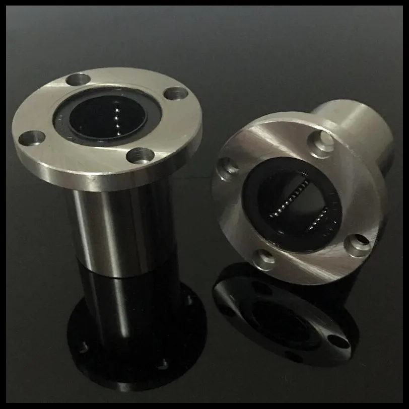 LMF6UU LMF8UU LMF10UU LMF12UU LMF16UU LMF20UU LMF25UU LMF30UU Round Flange Type Linear Motion Bearing 3D Printer Linear Rod Part