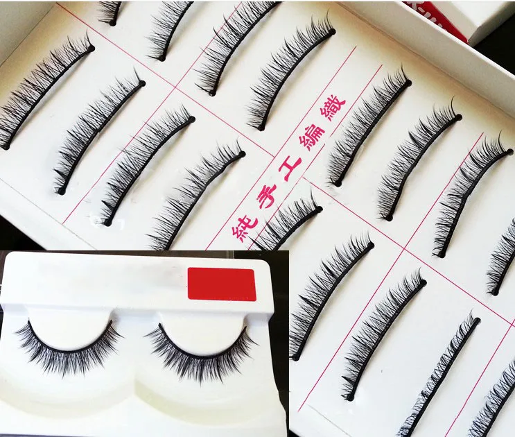 10 Pairs 3D Anime Dolls with False Eyelashes Short False Eyelashes Simulation Natural Curling Short Dolls Eyelashe