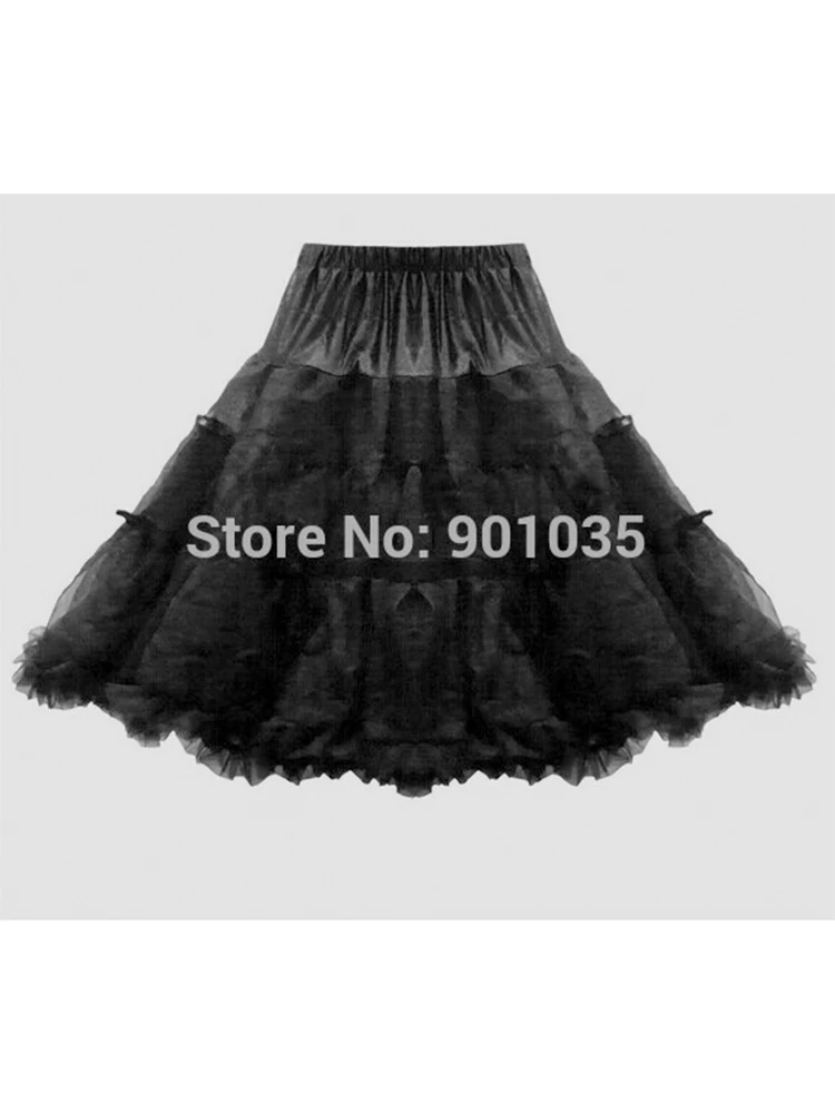 Lady Retro Underskirt 50s Swing Vintage Petticoat Tutu Skirt White Black 22" 