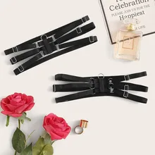 Сексуальные подвязки для девушек, женское нижнее белье с поясом, корсет, кружевное нижнее Белье для сна из муслина, нижнее белье для ног, сексуальные эротические подвязки, 2 шт., подвязки для ног