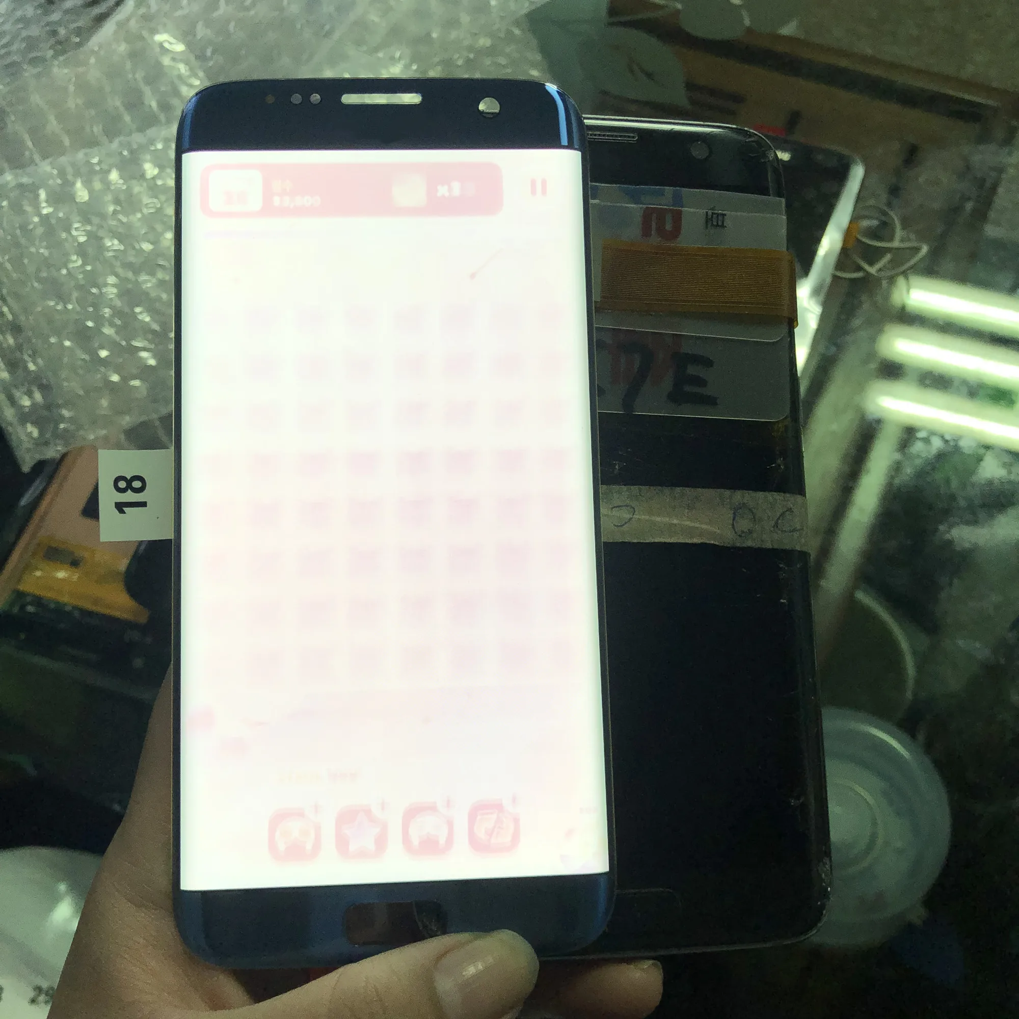 С большим Burnshadow оригинальный Amoled LCD для Samsung Galaxy S7 edge G935 G935F ЖК-дисплей + сенсорный