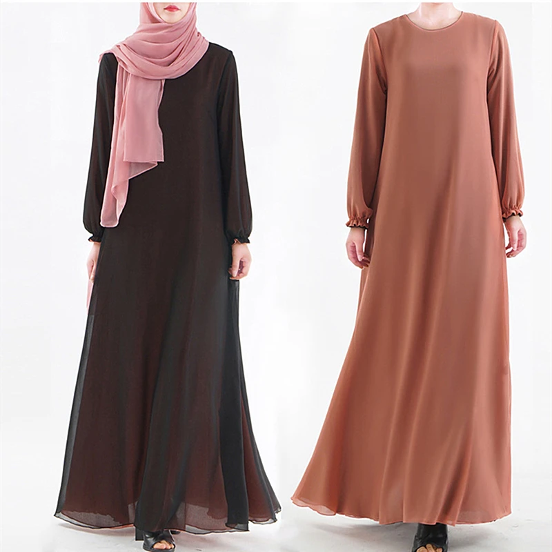 Двусторонняя одежда мусульманское платье Ближний Восток Рамадан Арабская Исламская одежда платье Женская юбка абайя Дубай Кафтан одежда