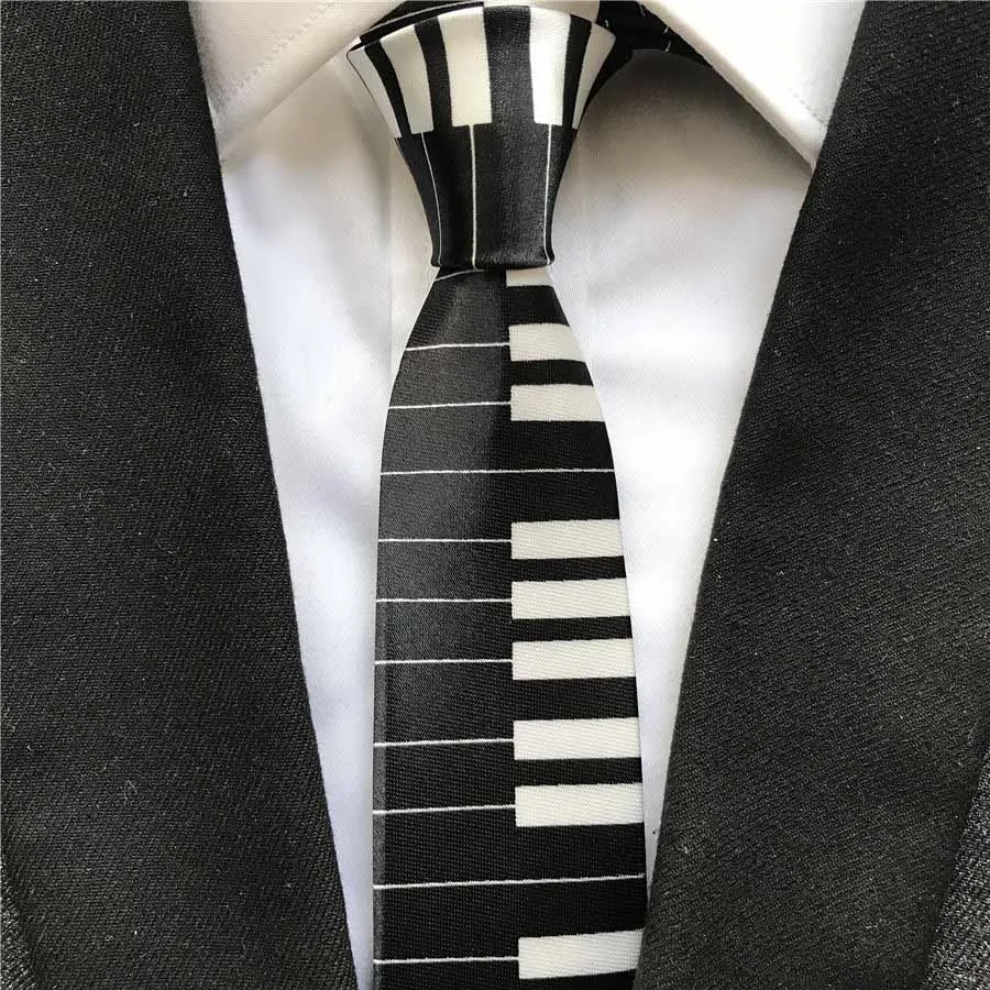 Black Piano 5 см ширина сплошной цвет Модные Узкие галстуки полиэстер узкие тонкие галстуки для взрослых школы детей партии - Цвет: Black Piano