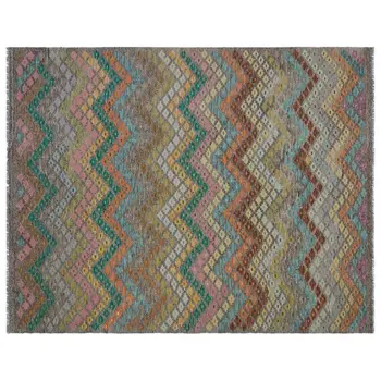 

Handmade Natural Afghan Tribal Rug Area Rug 189x235 Cm-6'2''X7'9''