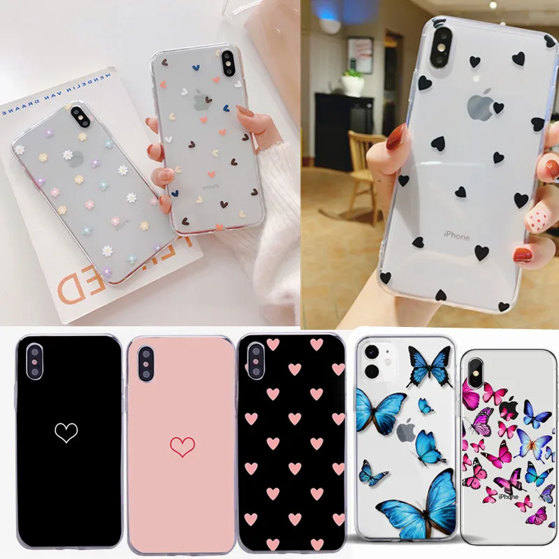 For iPhone 6s Case 7 8 Plus Lover TPU Silicone Phone Cases 11 Pro Max XR XS X 6 s 5 5s SE Back Cover Coque |