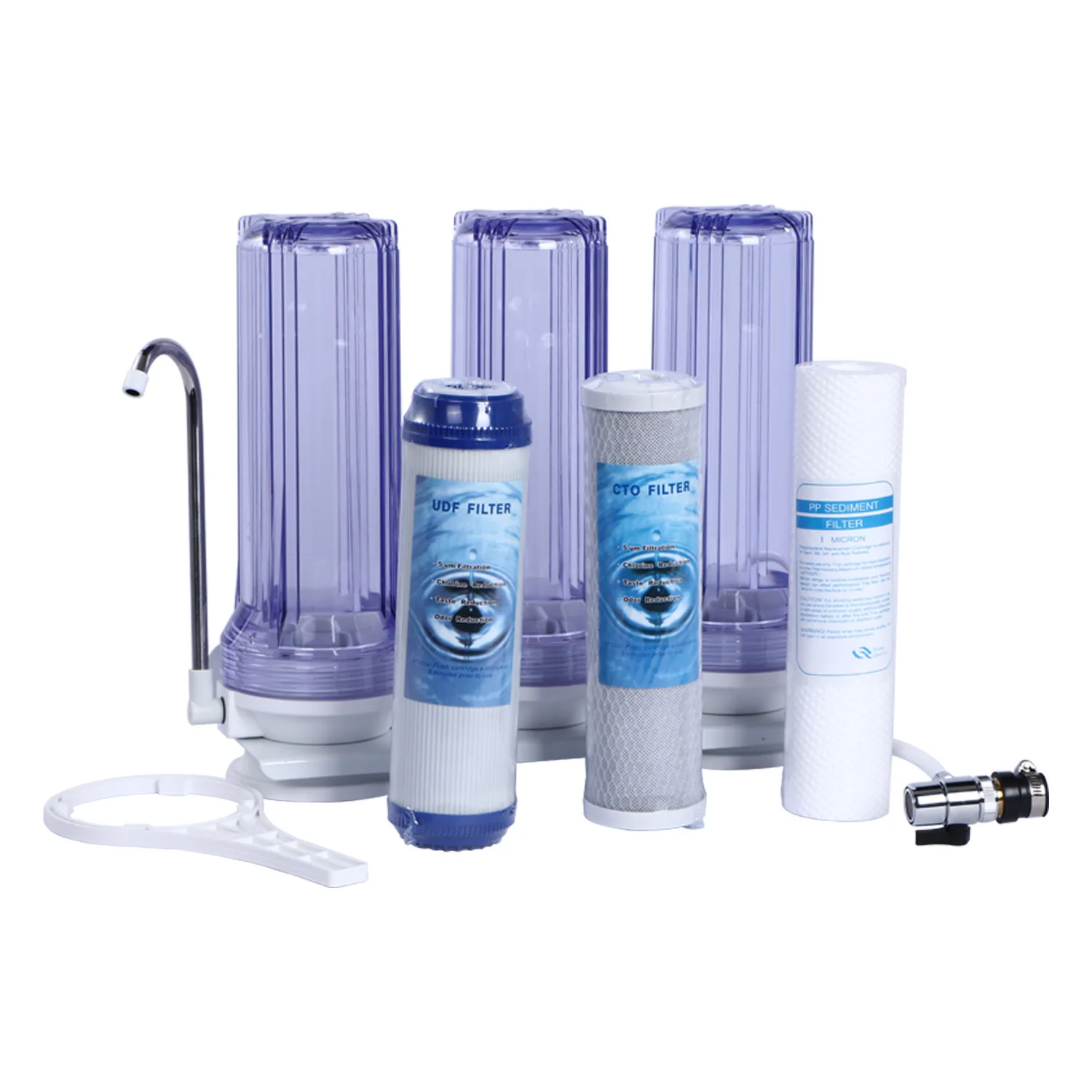 3 Stage Water Filter System PreFilter Water Purifier For Kitchen DIY