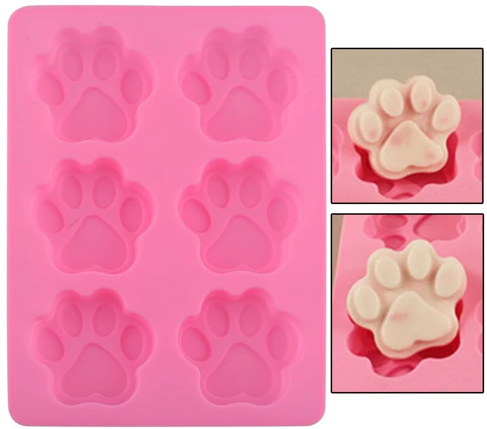 Soap Candle Mold Dog Pet Animal Paw Print Ice Cube Chocolat Silicone Resin  Mould Designer Concrete Jewelry Fondant Clay Molds - Soap Molds - AliExpress