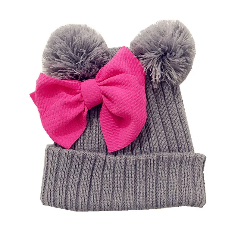 Зимняя детская шапка, шапки с помпонами, вязаная шапочка для детей, для маленьких девочек и мальчиков, для новорожденных, реквизит для фотосессии, теплые милые рождественские шапки D1395