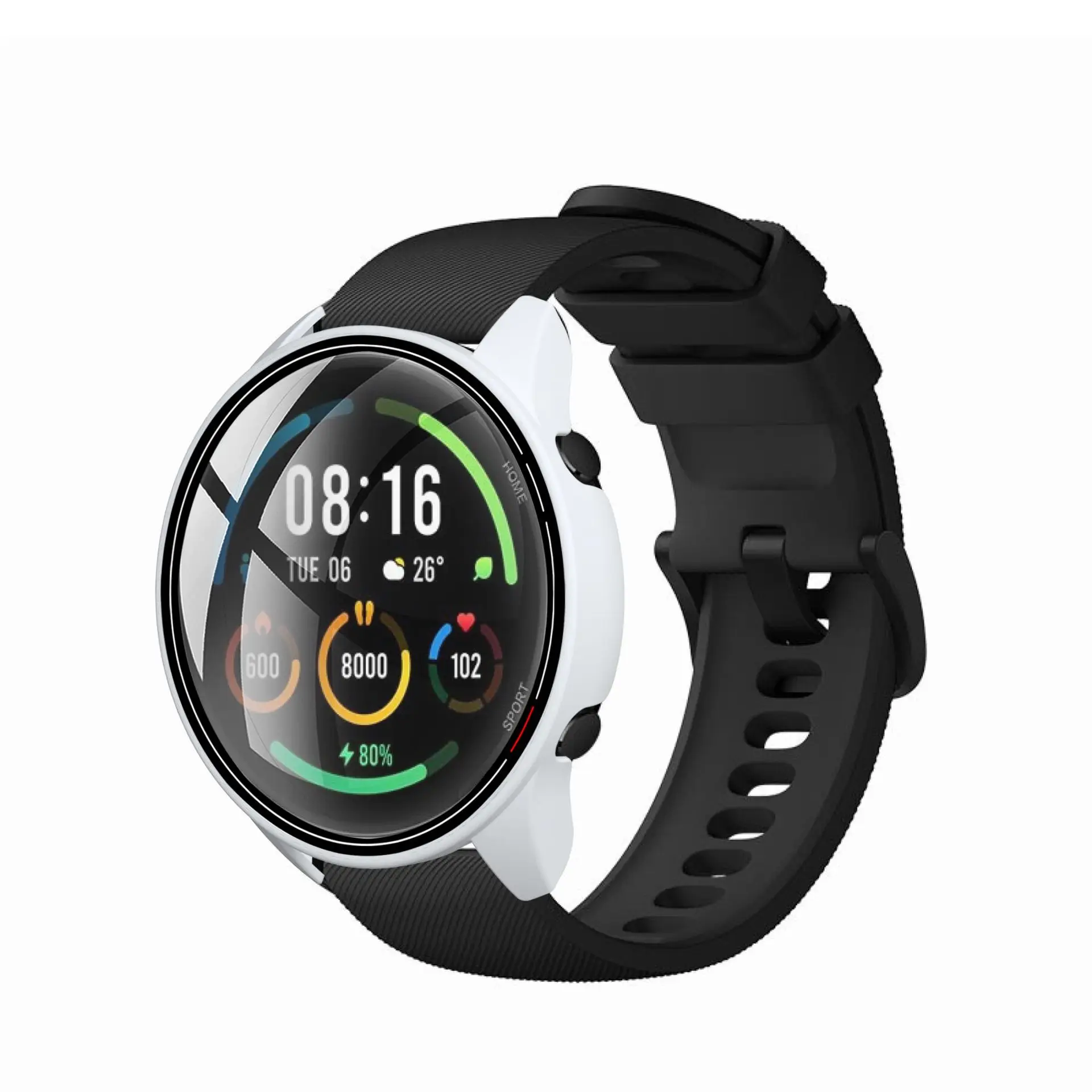 Hard Edge Screen Glass Protector Case Shell Frame For Xiaomi Mi Watch Color Sports Version Smart Watch Protective Bumper Cover 