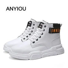 ANYIOU/брендовая повседневная мужская обувь для взрослых; теплые зимние мужские ботинки; Новинка года; модная качественная Винтажная обувь; Новое поступление; размеры 39-44