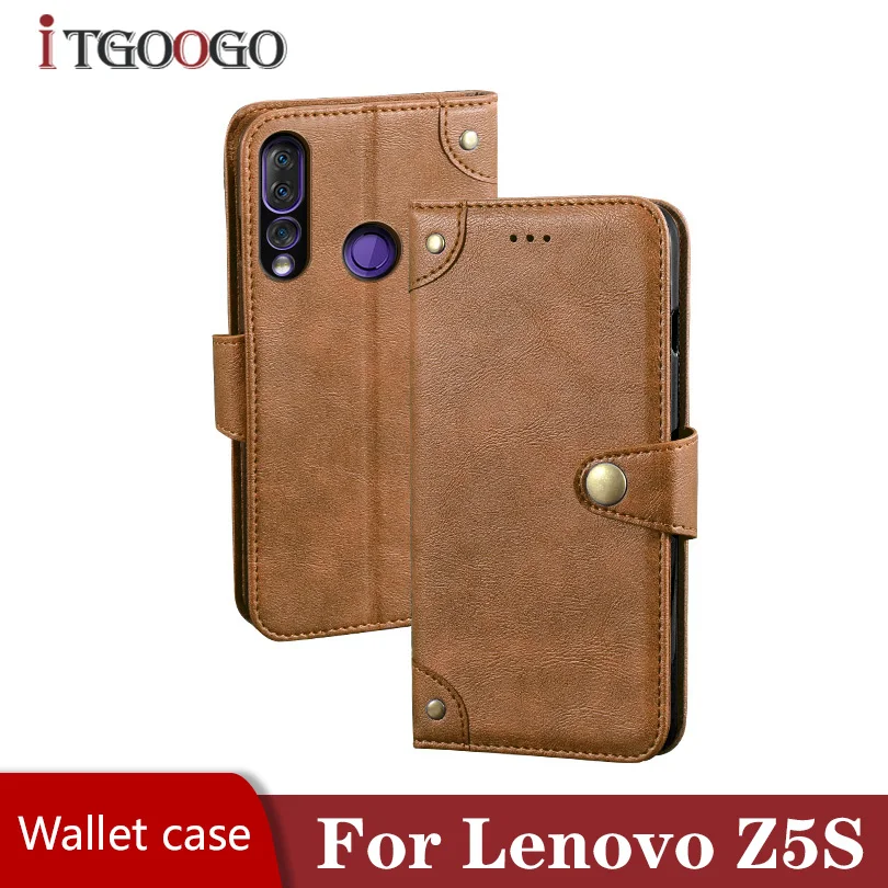 Чехол для Lenovo Z5S флип кейс кожаный чехол противоударный мобильного телефона