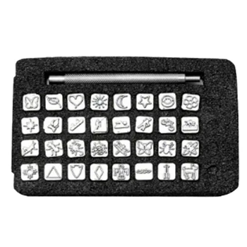 

32Pcs Stamping Punch Tool for Leather Carving Stamp Tools DIY Tanned