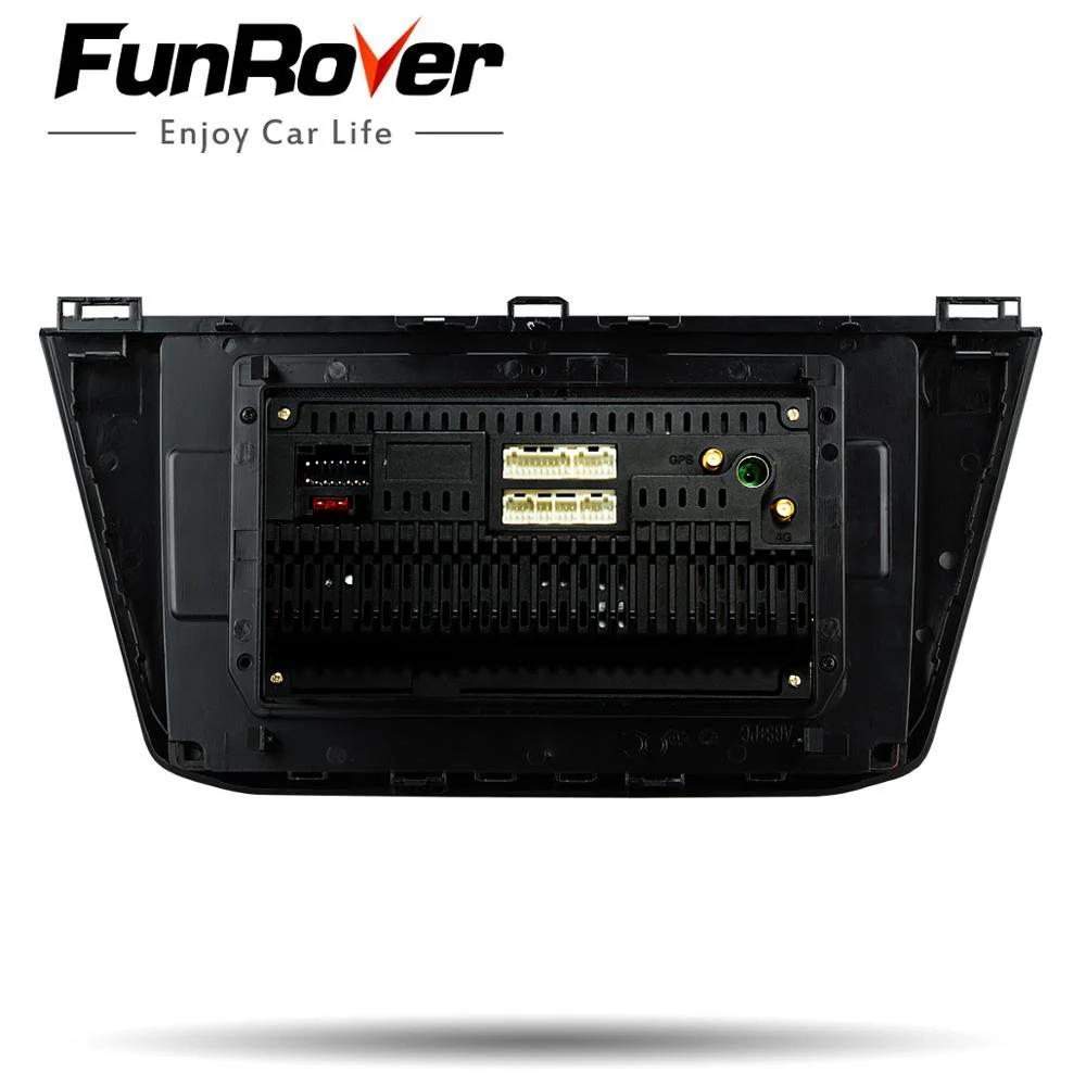 Funrover 2.5D+ ips Android 9,0 2 din Автомобильный Радио мультимедийный плеер для Volkswagen Tiguan- dvd gps навигация стерео rds-система
