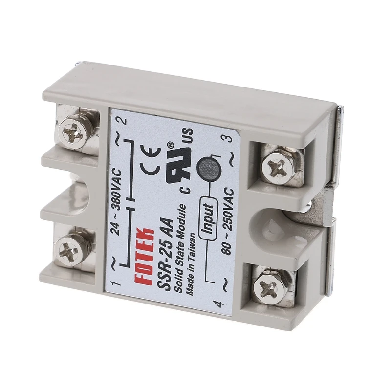 

Drop Shipping Solid State Relay Module SSR-25 AA 25A 250V 80-250V AC Input 24-380V AC Output