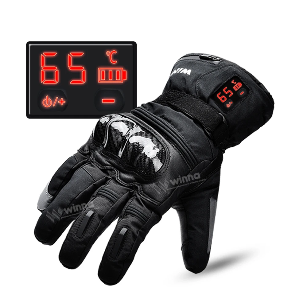 2200 мАч сенсорные Электрические перезаряжаемые перчатки с подогревом для катания на лыжах водонепроницаемые мотоциклетные перчатки с подогревом Зимние перчатки для рук Размер M-2XL