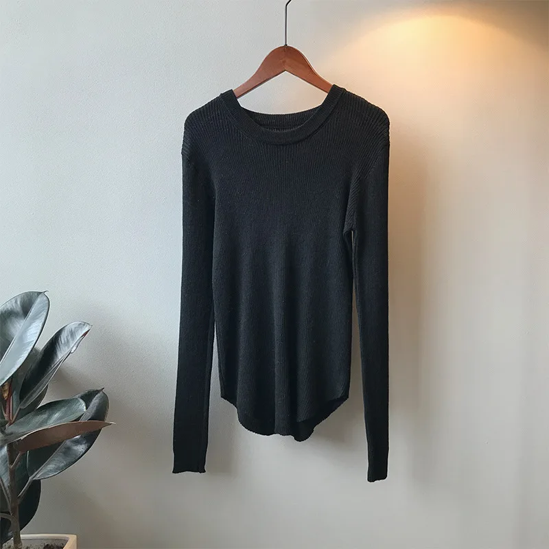 Autumn and winter sweater women solid color women sweater round neck knitted sweater Slim long sleeve winter sweater women Autumn and winter sweater women solid color women sweater round neck knitted sweater Slim long sleeve winter sweater women