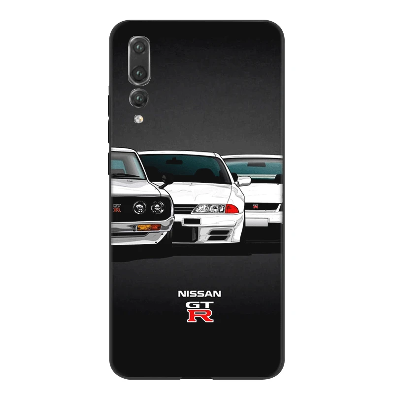 Чехол для huawei P8 P9 P10 P20 P30 Lite MINI PRO huawei P Smart Z Plus, милый чехол для автомобиля NISSAN GTR - Цвет: B7