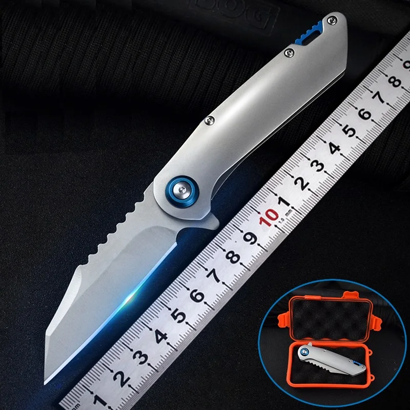 Небольшой складной нож для кемпинга с стальной ручкой D2 лезвие EDC карманные ножи