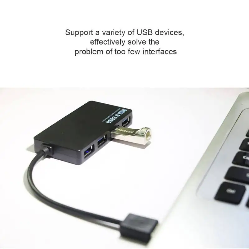 4 порта USB концентратор переходник разветвитель 5 Гбит/с USB 3,0 Супер скорость USB концентратор для ноутбука компьютера ПК