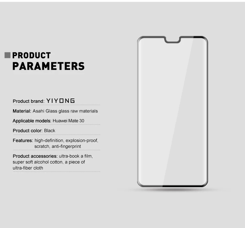 Mate 10 20 30 Pro Полное покрытие стекло YIYONG 9D закаленное стекло для huawei mate 30 20 10 Защита экрана для huawei mate 20 30 Lite