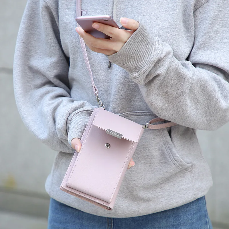 

2019 New Women Casual Wallet Brand Cell Phone Wallet Big Card Holders Wallet Handbag Purse Clutch Messenger Shoulder Straps Bag