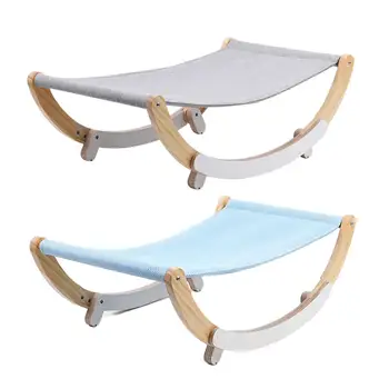 

Cat Hammock Kitten Rocking Chair Solid Wood Bed Swing Suitable For Small And Medium Cats Or Dogs Fossa