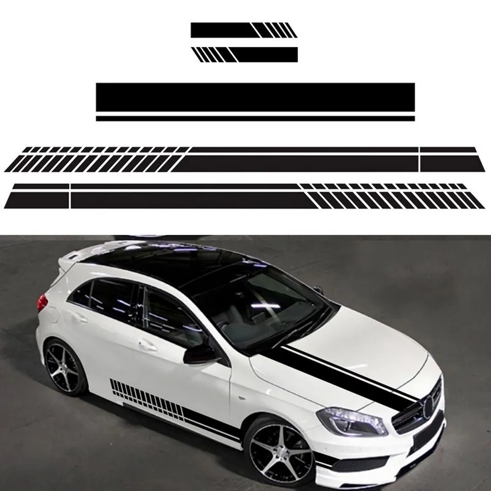 

5 pcs Car Styling Sticker Motorcycle Hood Engine Cover Rearview mirror Vinyl DIY Decor Stripe Sticker Auto Accessories