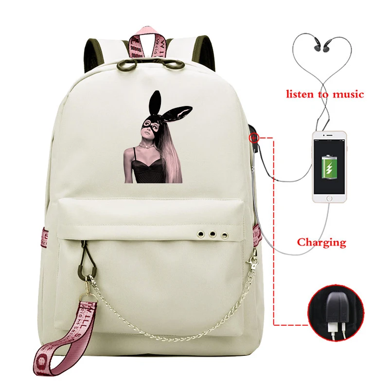 Mochila Ariana Grande, маленький рюкзак, женские рюкзаки, милые школьные сумки для девочек-подростков, рюкзак для ноутбука, корейский рюкзак для путешествий - Цвет: 5