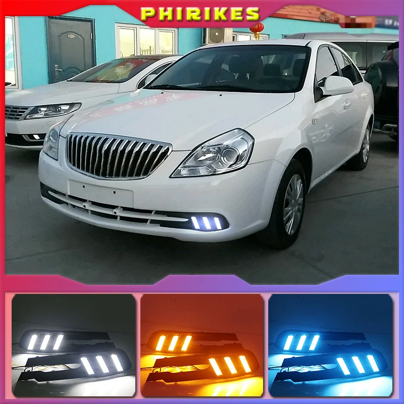 

2pcs LED DRL daytime running light For Buick Excelle 2013-2015 White yellow blue Front Fog Lamp Day Light