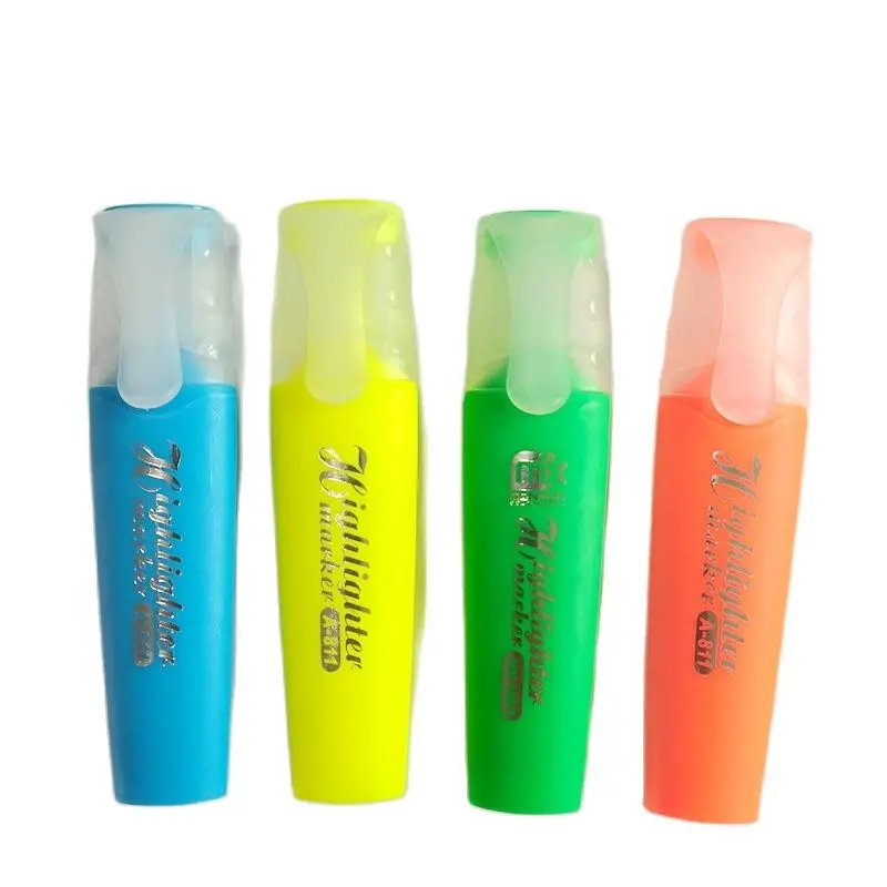 Highlighter Clear View Highlighter with See-Through Chisel TipTank Highlighter Assorted Colors 4 Count