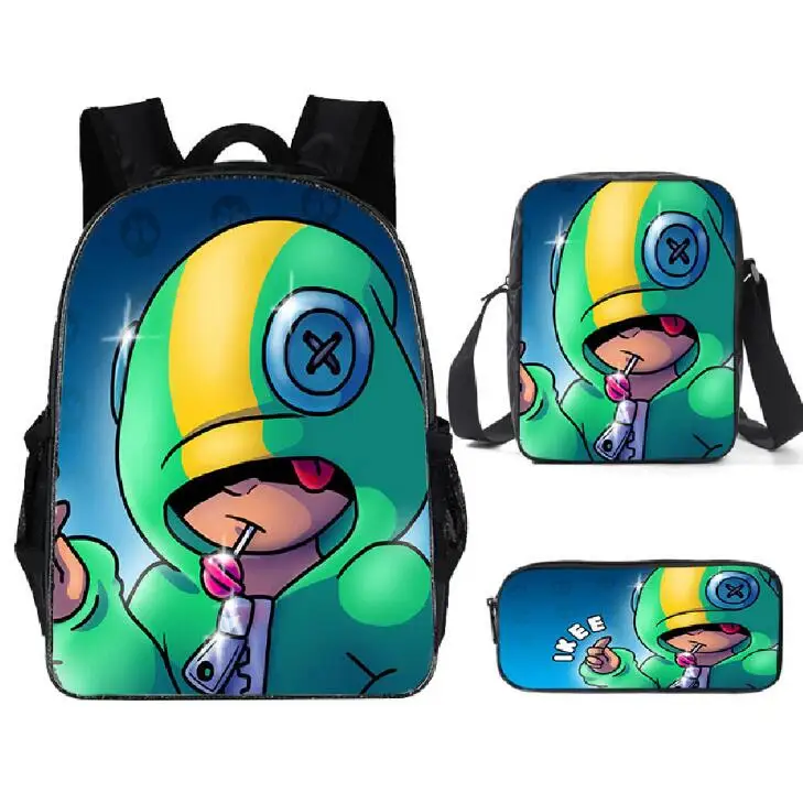 

Stars Leon Game School Bag for Teenager Boys Girls Kids Personized Schoolbag 3pcs sets Supplier Children Hot Game Backpack