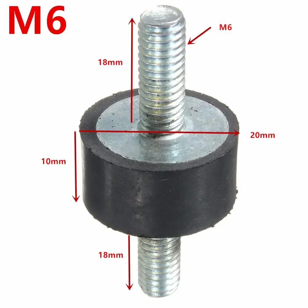 4 шт. M6 20x10 анти Резиновые Вибрации крепления изоляторы шпульки Silentblock насос для Rc