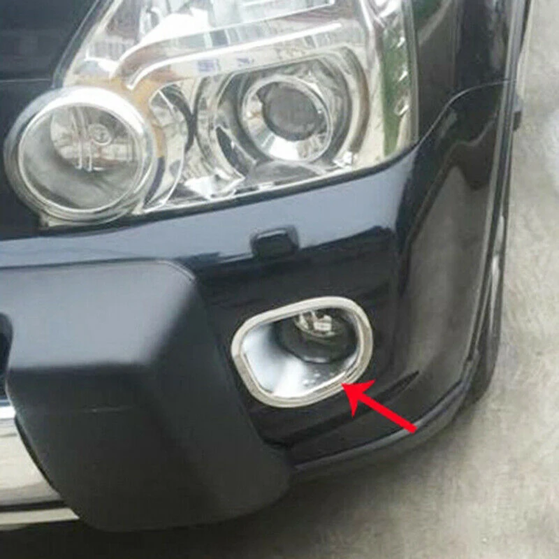 2x Chromes передний противотуманный светильник накладка рамка для Nissan X-Trail T31 2008-2010