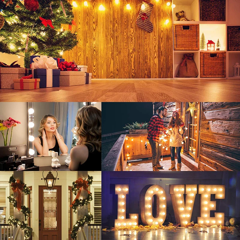  HOLLYWOOD style LED 5v makeup mirror light three-color adjustable light bulb is suitable for dressi