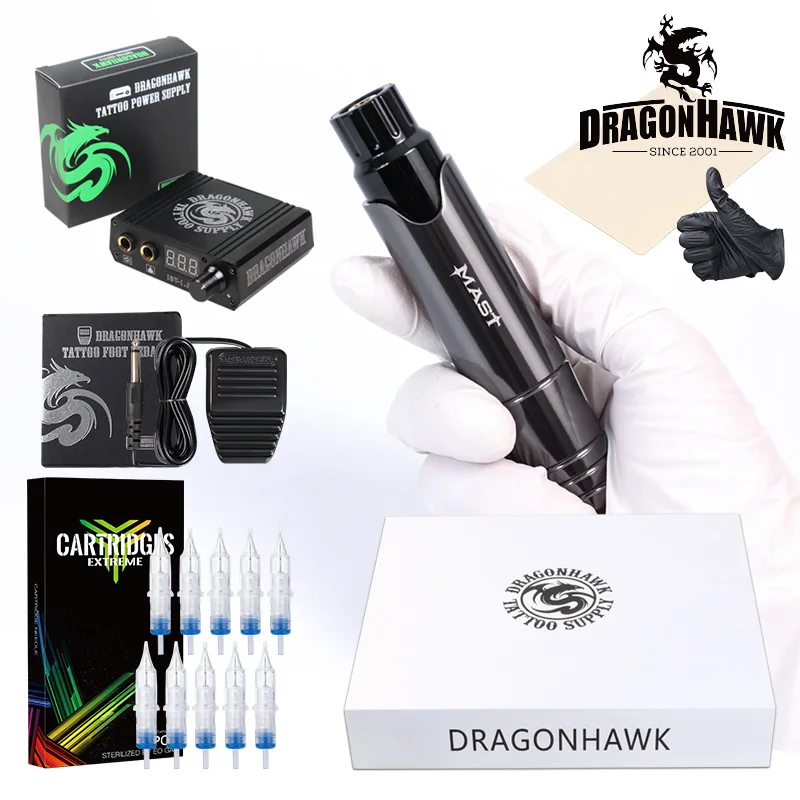 Dragonhawk макияж татуировки ручка машина Перманентный бровей губ контур ручка красота иглы