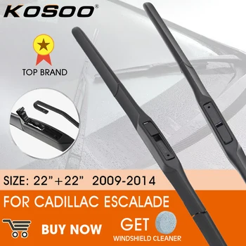 

KOSOO Car Wiper Blade For Cadillac Escalade 2009 - 2014 LHD / RHD Front Window Windshield Windscreen Wiper Blades 22" + 22"