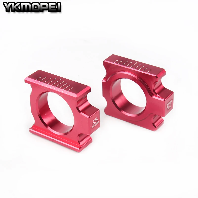 CNC алюминиевая задняя цепь регулятор оси блоки для CR125/250R CRF250R/250X 450R/450X Байк Мотоцикл Мотокросс