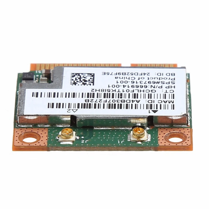 Двухдиапазонный 2,4+ 5G 300M 802.11A/B/G/N Wifi Bluetooth 4,0 Беспроводная Половина Mini Pci-E карта для HP Bcm943228Hmb Sps 718451-001