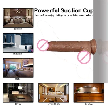 Skin feeling Realistic Dildo soft dildos anal Huge Big Penis With Suction Cup Sex Toys for Woman Strapon Female ass Masturbation 5