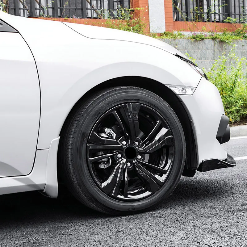 ABS углеродное волокно колесо для установки декоративная рамка фитинг Honda Civic 10 2017