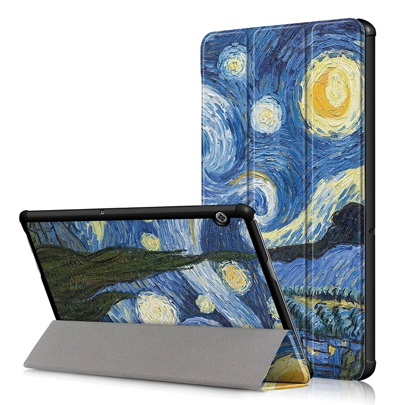 Чехол для huawei MediaPad T5 10 AGS2 L09/W09/L03 PU lether с принтом PC жесткий чехол t5 1 чехол|Чехлы