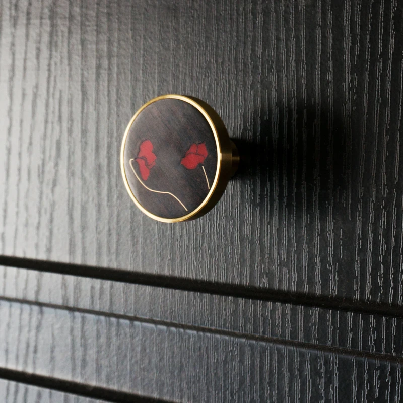 lidar com libélula armário armário porta alça de cobre puro